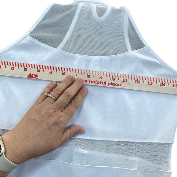 Bebe Y2K Mesh Bodycon Halter Mini Dress‎ – White (Small) NEW - Picture 9 of 12